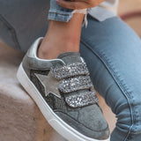 Basket scratch femme vert kaki étoile - Jade - Casualmode.fr