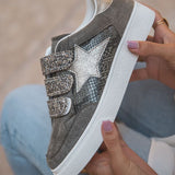 Basket scratch femme vert kaki étoile - Jade - Casualmode.fr