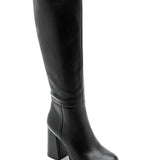 BOTTES NOIRES HAUTES À TALON ÉPAIS - Casualmode.fr