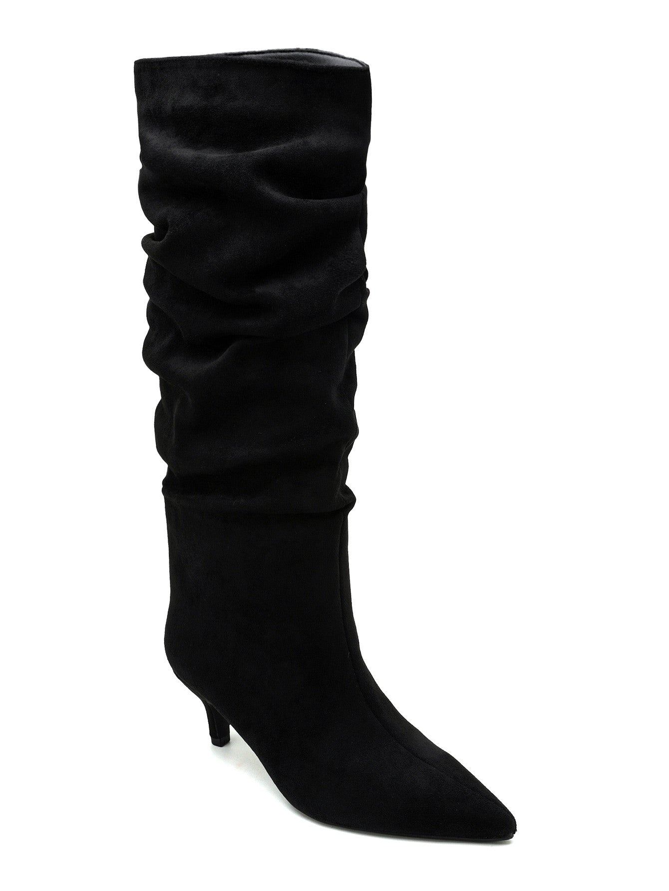 BOTTES NOIRES SLOUCHY – TALON FIN ÉLÉGANT - Casualmode.fr