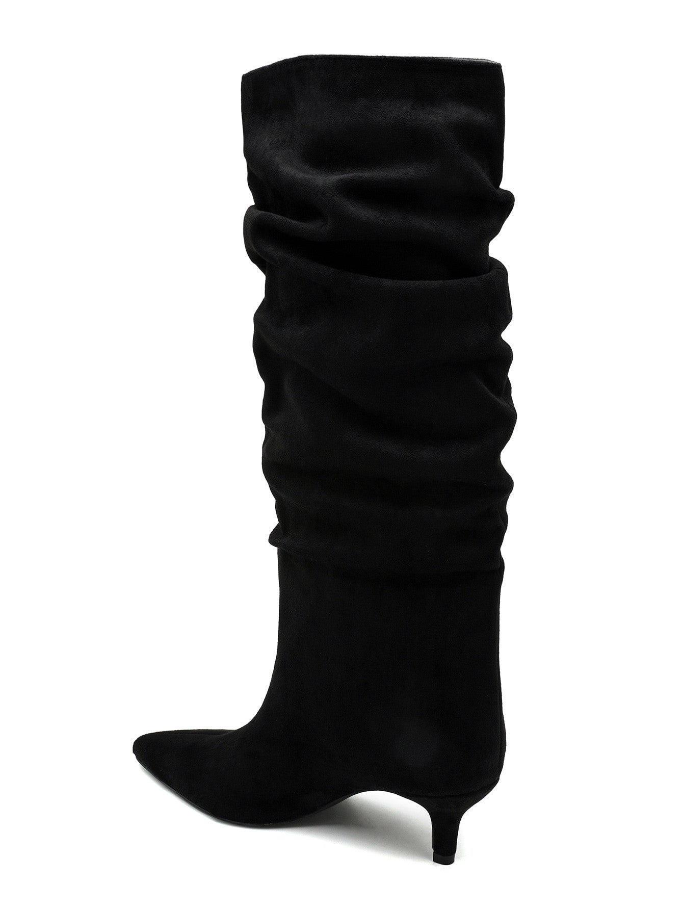 BOTTES NOIRES SLOUCHY – TALON FIN ÉLÉGANT - Casualmode.fr