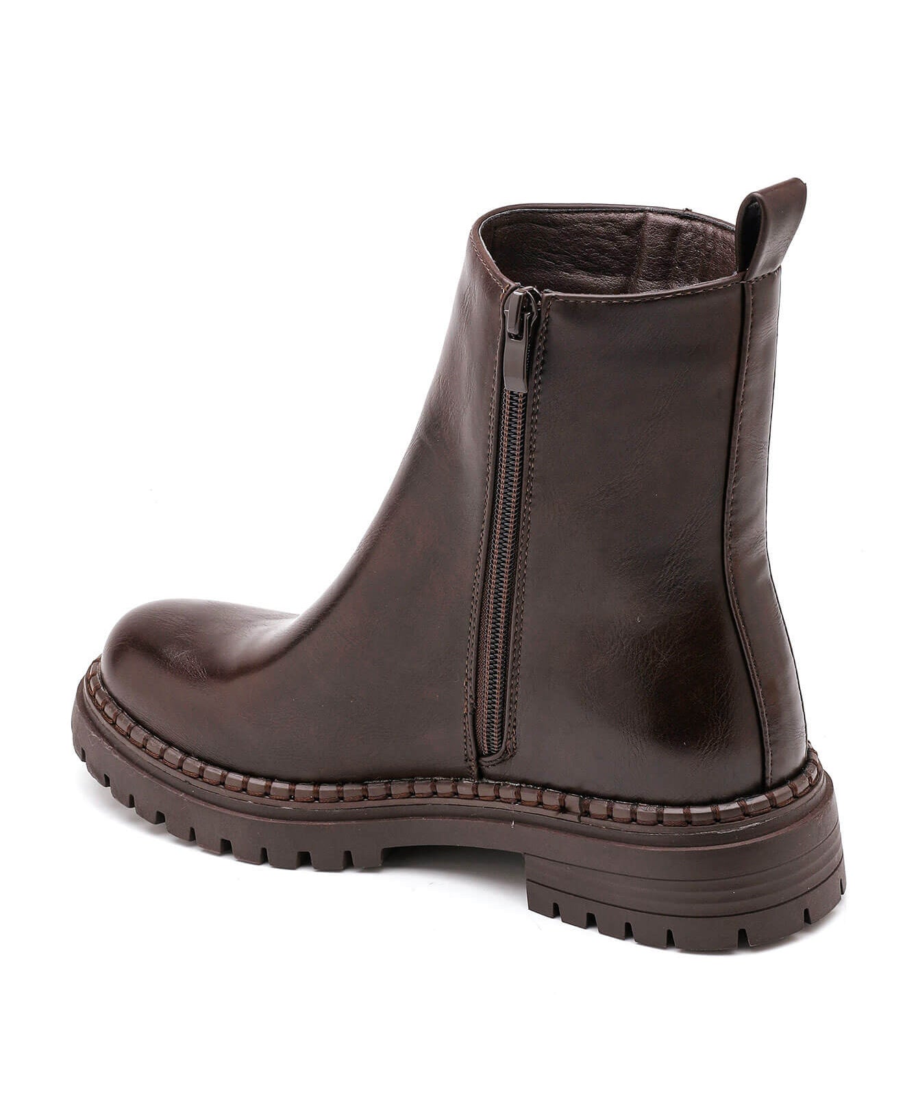 BOTTINES MARRON SEMELLE ÉPAISSE - Casualmode.fr