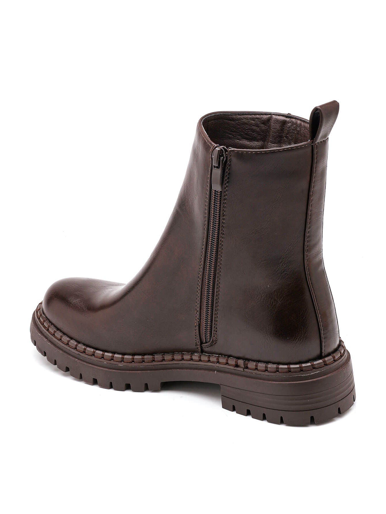 BOTTINES MARRON SEMELLE ÉPAISSE - Casualmode.fr