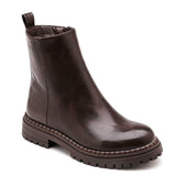 BOTTINES MARRON SEMELLE ÉPAISSE - Casualmode.fr