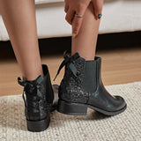 BOTTINES CHELSEA NOIRES FEMME AVEC PAILLETTES ET NŒUD SATIN - Casualmode.fr