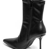 BOTTINES NOIRES – TALON AIGUILLE ET BOUT POINTU - Casualmode.fr