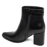 BOTTINES NOIRES – TALON HAUT ET BOUCLE DORÉE - Casualmode.fr