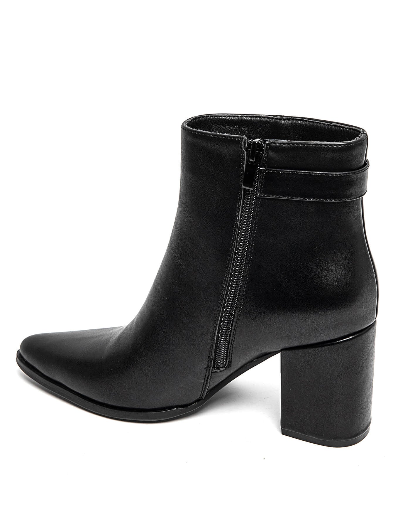 BOTTINES NOIRES – TALON HAUT ET BOUCLE DORÉE - Casualmode.fr