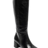 BOTTES NOIRES HAUTES – TALON BLOC ÉLÉGANT - Casualmode.fr