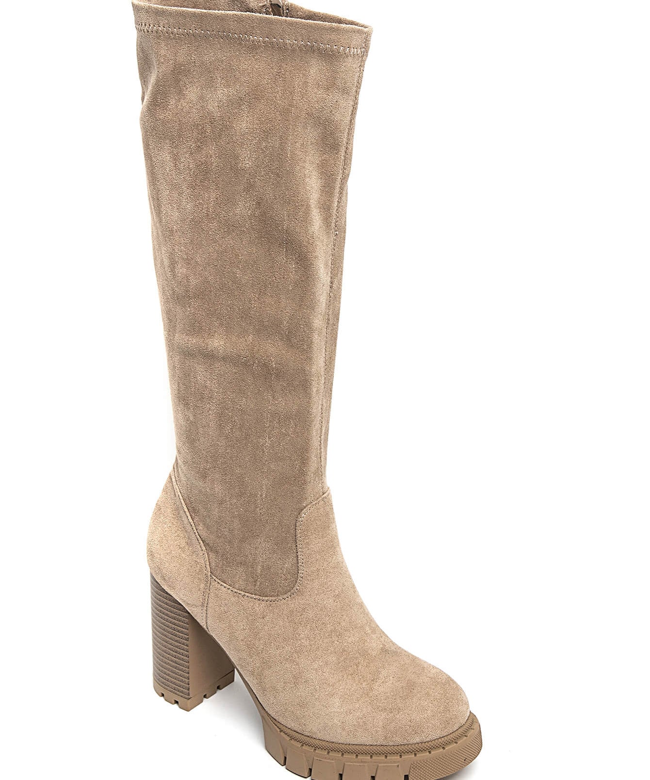 CUISSARDES BEIGE – TALON HAUT ET SEMELLE CRANTÉE - Casualmode.fr