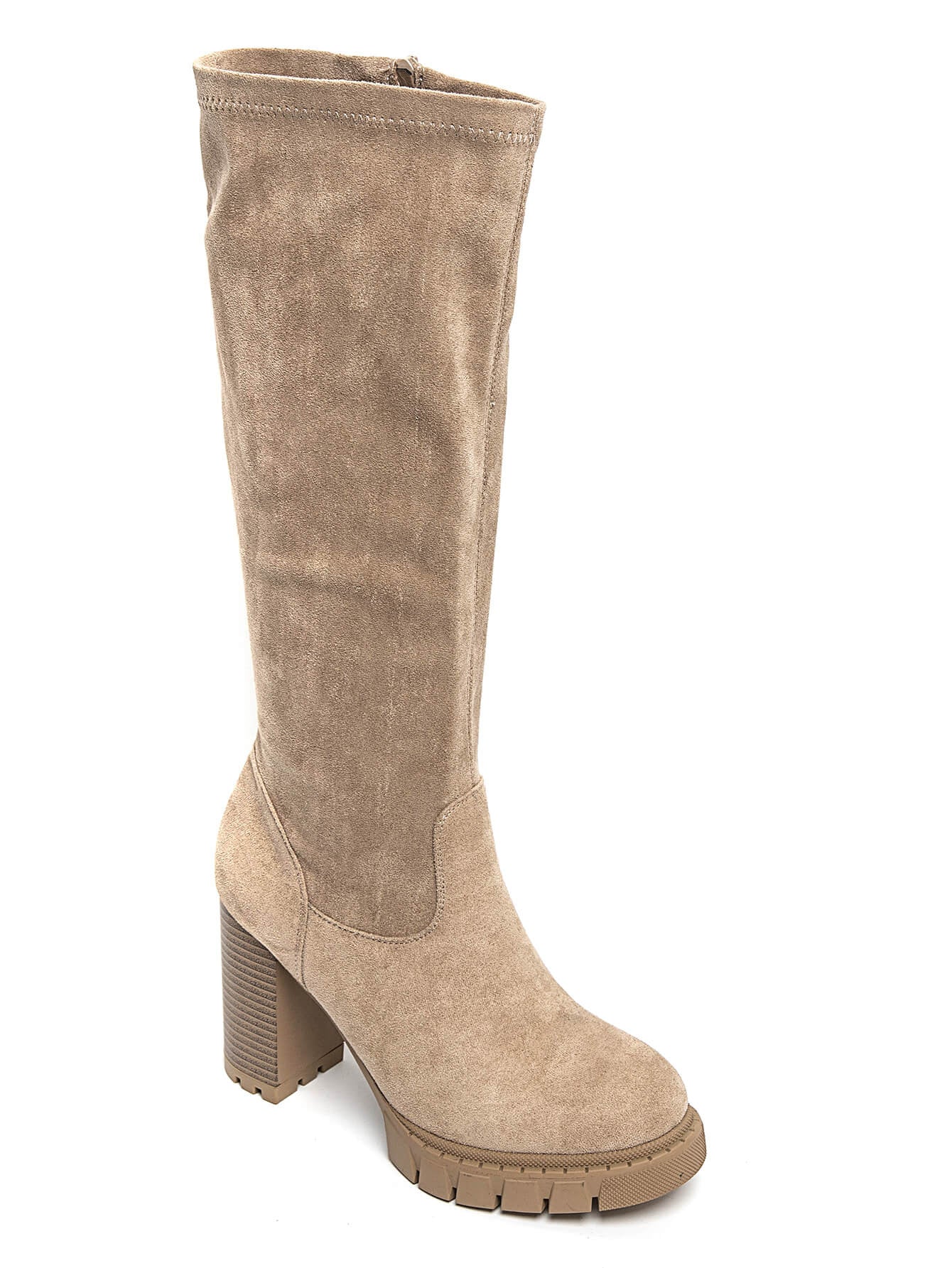 CUISSARDES BEIGE – TALON HAUT ET SEMELLE CRANTÉE - Casualmode.fr