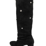 BOTTES NOIRES HAUTES À PERLES – ÉLÉGANCE ET TENDANCE - Casualmode.fr