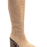 CUISSARDES BEIGE À TALON ÉPAIS - Casualmode.fr