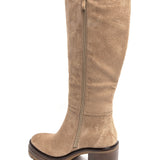 CUISSARDES BEIGE À TALON ÉPAIS - Casualmode.fr