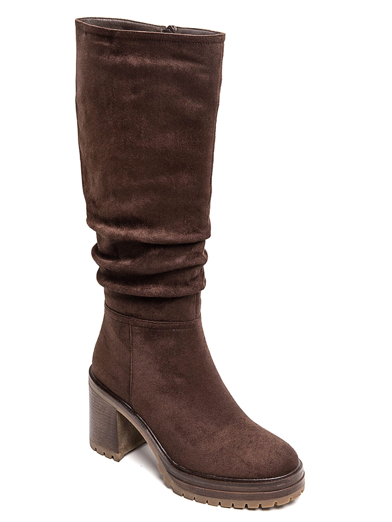 CUISSARDES MARRON À TALON ÉPAIS - Casualmode.fr