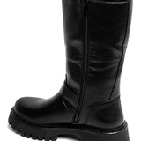 BOTTES NOIRES MOTARDES À BOUCLES ET SEMELLE CRANTÉE - Casualmode.fr