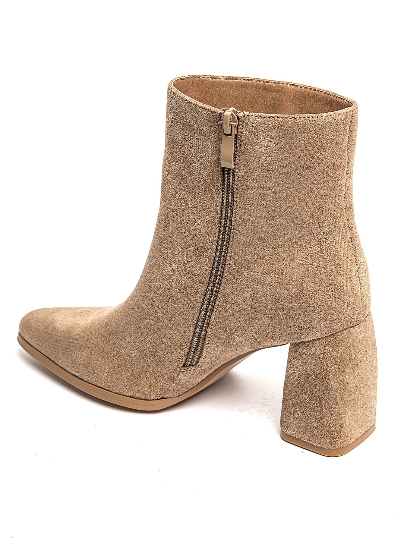 BOTTINES BEIGE À TALON BLOC – STYLE ÉLÉGANT ET TENDANCE - Casualmode.fr