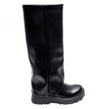 BOTTES NOIRES FEMME HAUTES – SEMELLE CRANTÉE TALON 5 CM - Casualmode.fr