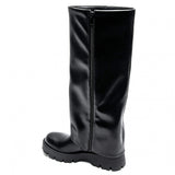 BOTTES NOIRES FEMME HAUTES – SEMELLE CRANTÉE TALON 5 CM - Casualmode.fr