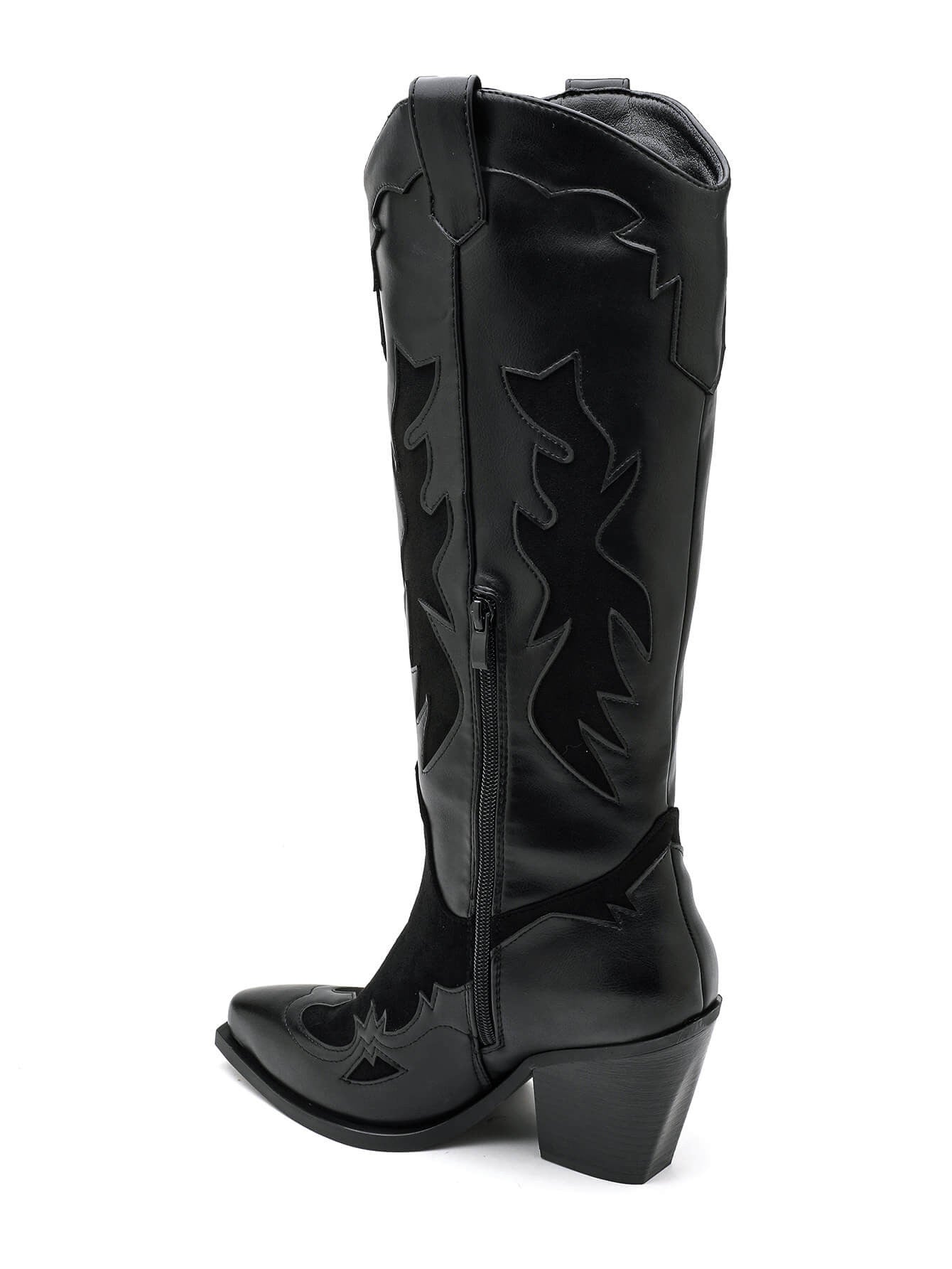 BOTTES COWBOY NOIRES – STYLE WESTERN TENDANCE - Casualmode.fr