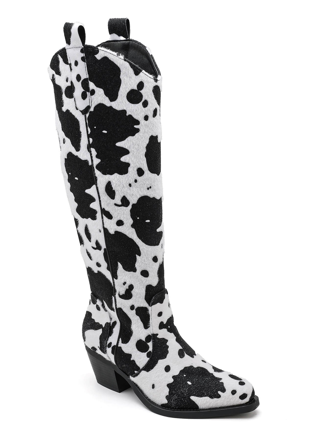 BOTTES IMPRIMÉ VACHE – TENDANCE COWGIRL CHIC - Casualmode.fr