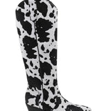 BOTTES IMPRIMÉ VACHE – TENDANCE COWGIRL CHIC - Casualmode.fr
