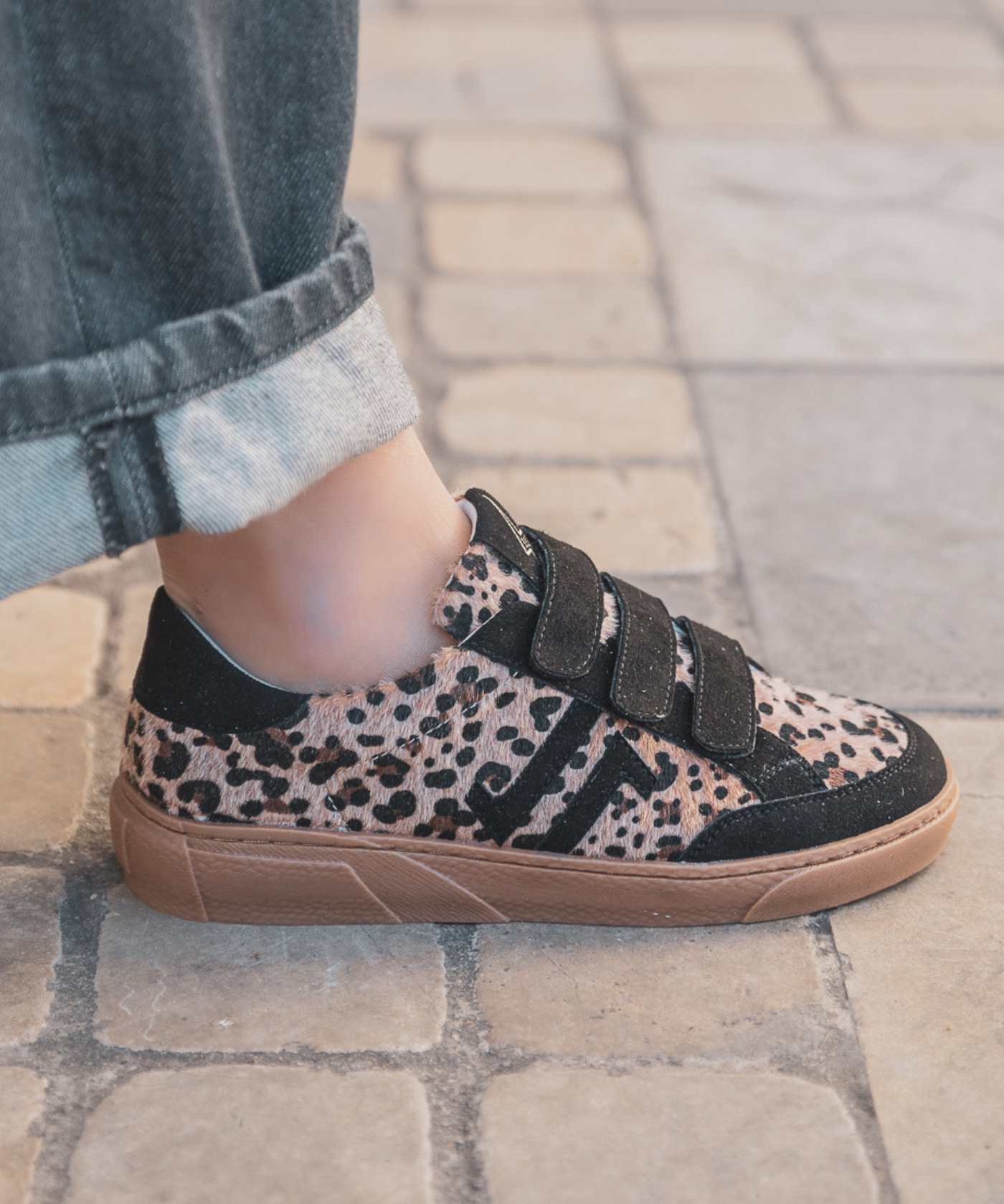 CL11 SNEAKERS - CL92-BLACK-LEO - Casualmode.fr