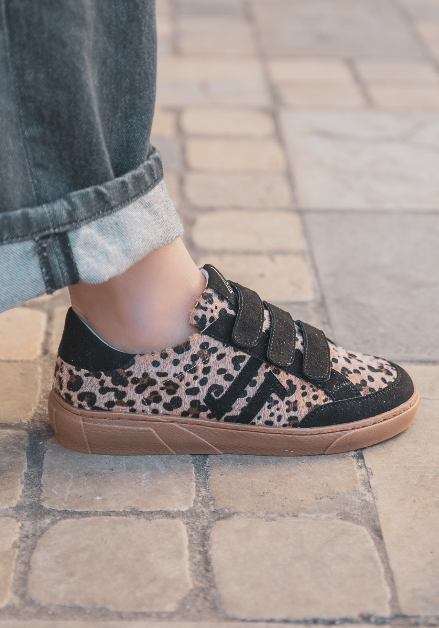 CL11 SNEAKERS - CL92-BLACK-LEO - Casualmode.fr