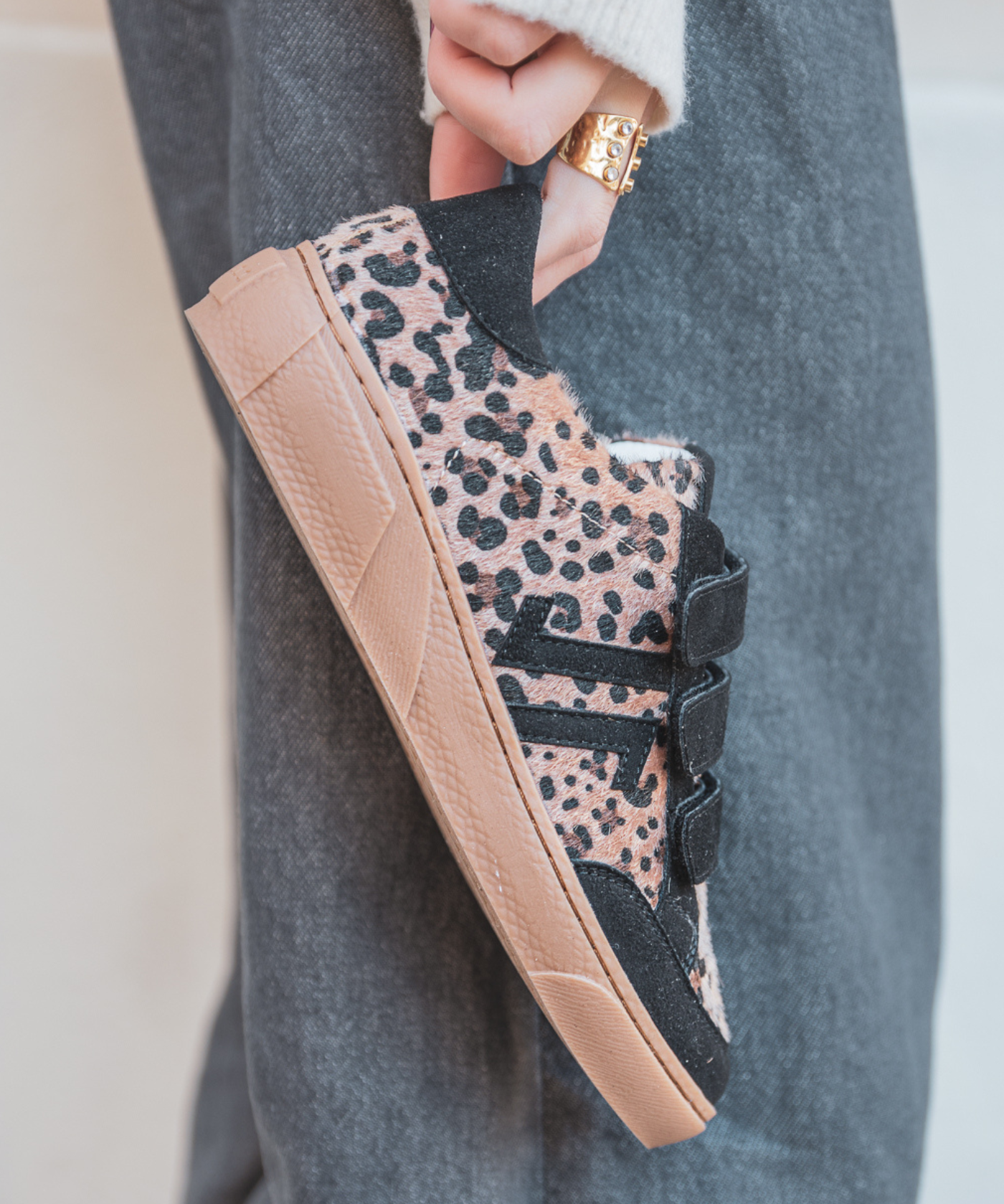 CL11 SNEAKERS - CL92-BLACK-LEO - Casualmode.fr