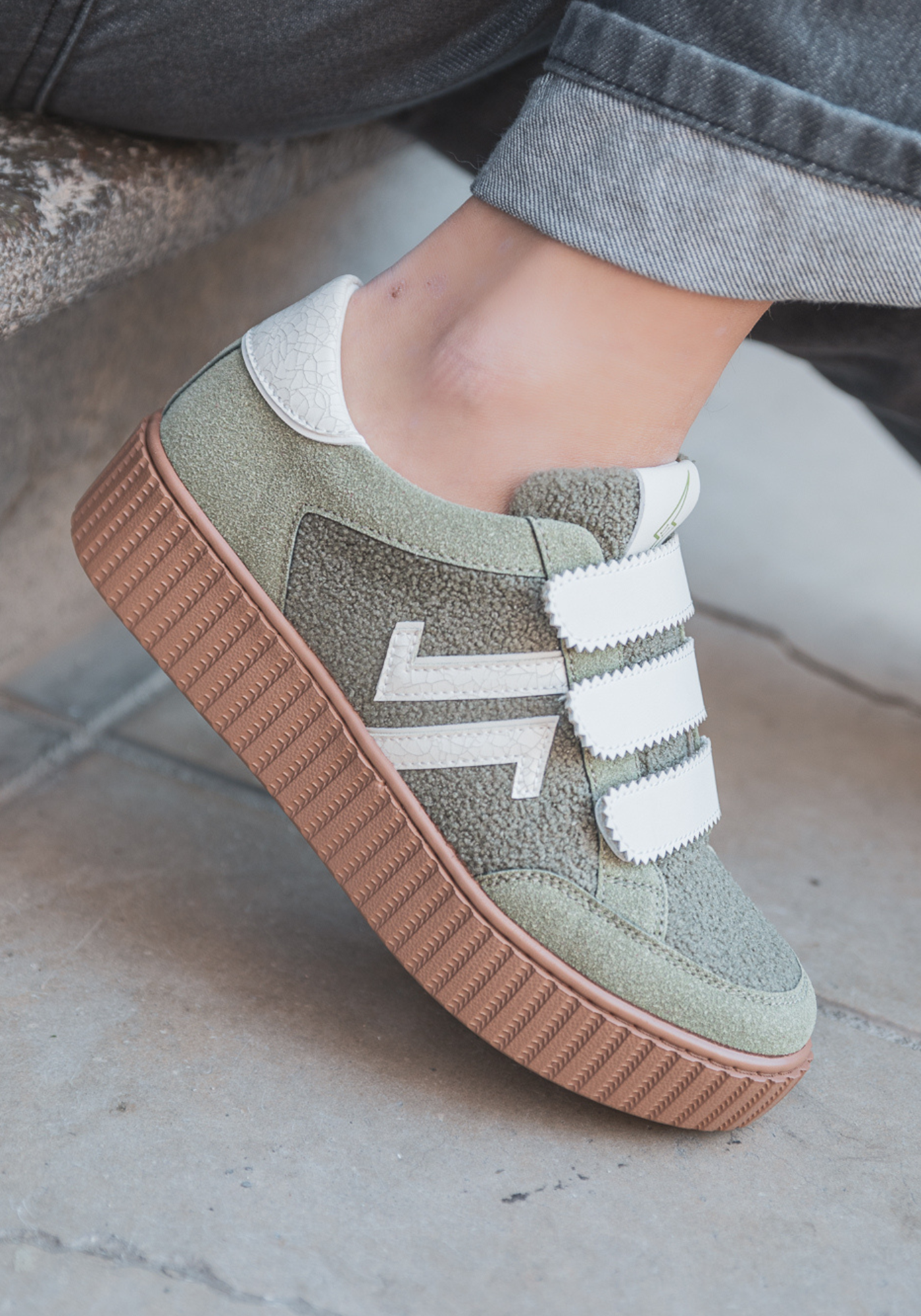 CL11 SNEAKERS - CL91-KHAKI - Casualmode.fr