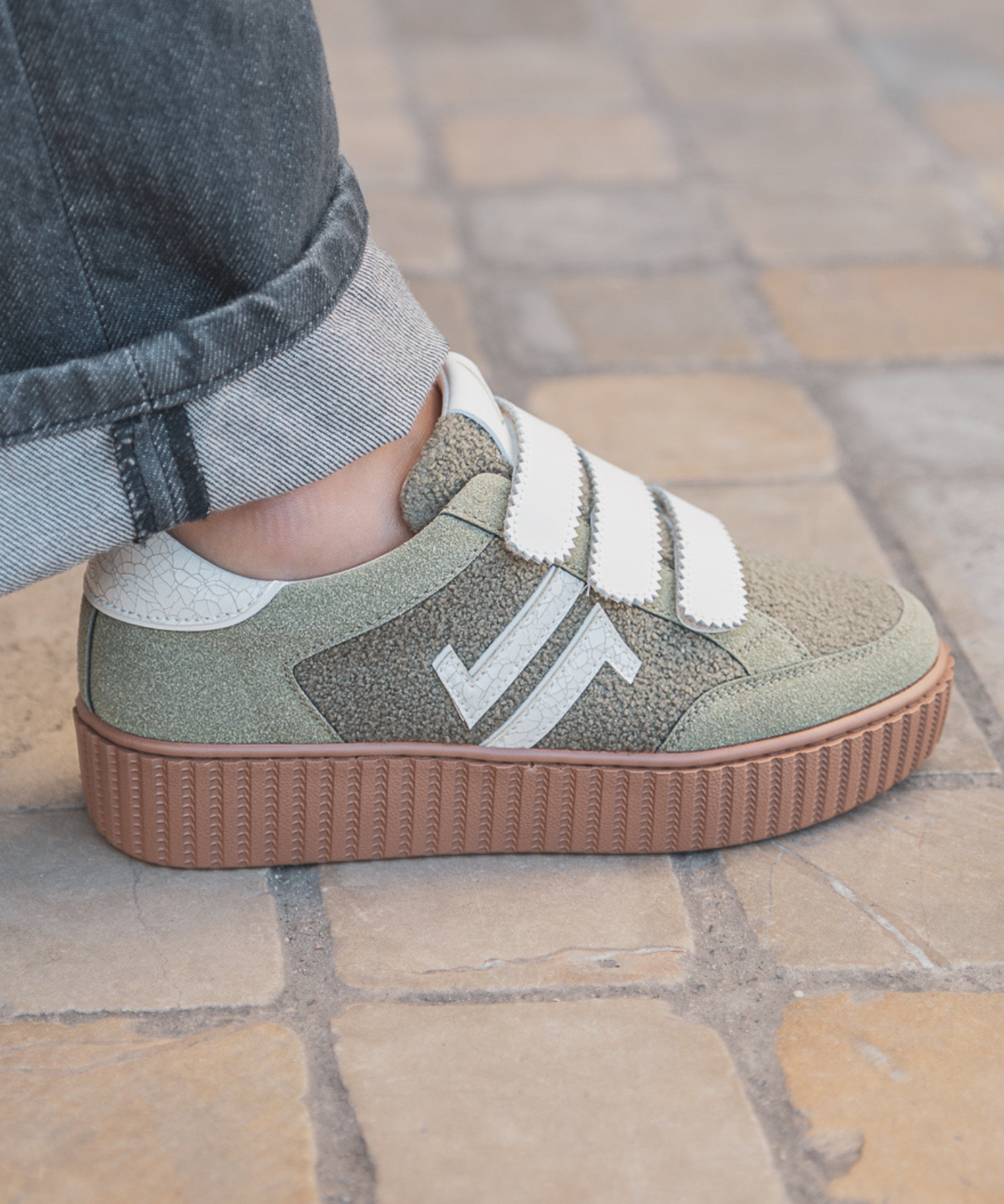 CL11 SNEAKERS - CL91-KHAKI - Casualmode.fr