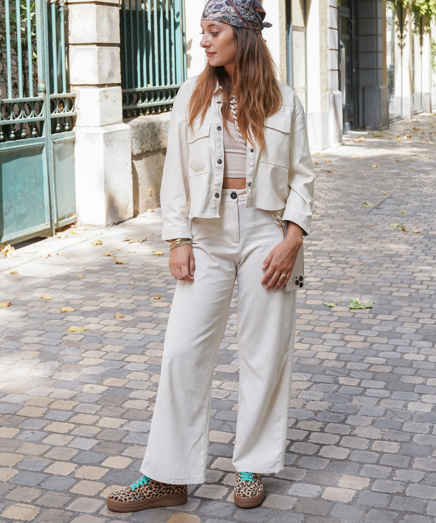 BASKETS LÉOPARD ÉTOILE ARGENTÉE - Casualmode.fr