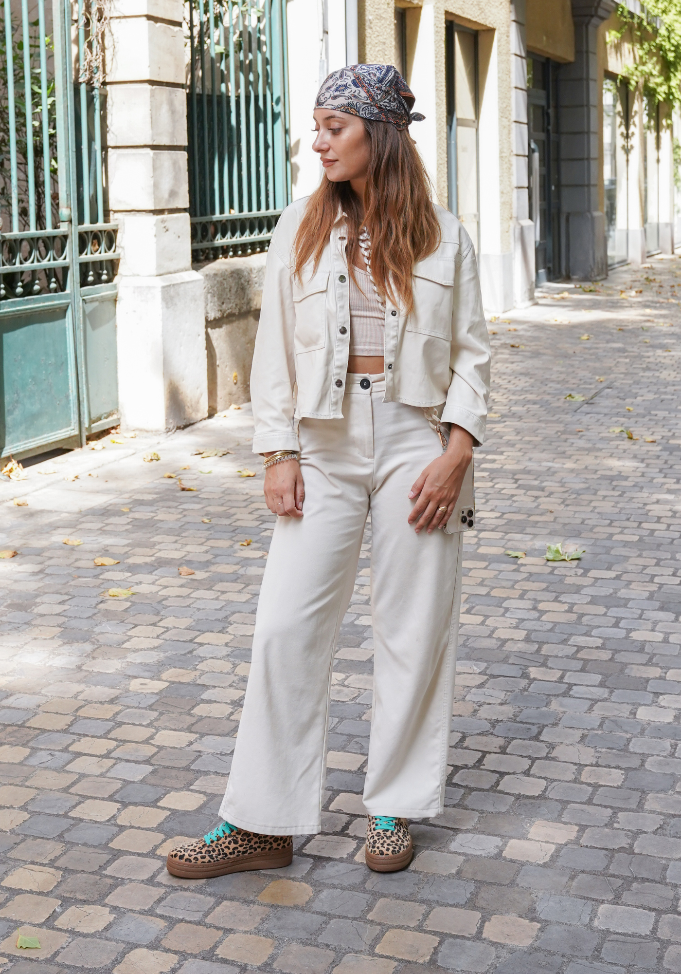 BASKETS LÉOPARD ÉTOILE ARGENTÉE - Casualmode.fr