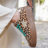 BASKETS LÉOPARD ÉTOILE ARGENTÉE - Casualmode.fr