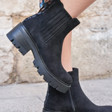 BOTTINES NOIRES EN SUÉDINE AVEC DOUBLURE FOURRÉE - Casualmode.fr