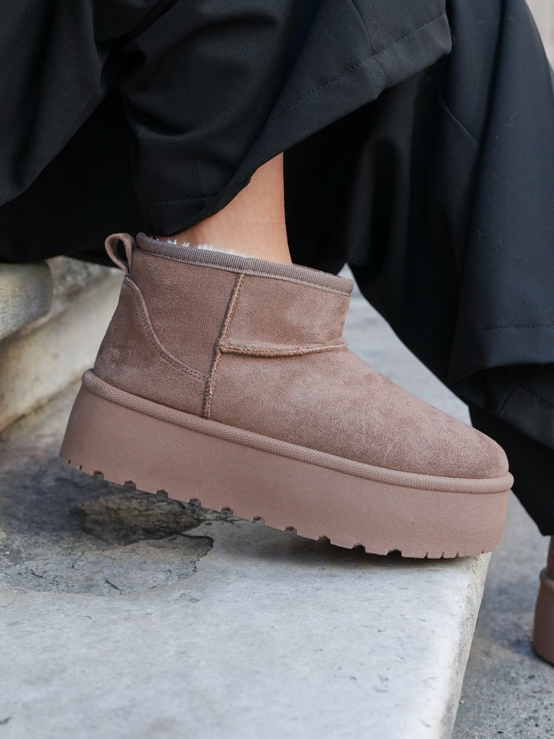 BOTTINES FOURRÉES PLATEFORME - Casualmode.fr