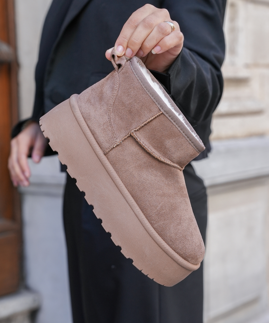 BOTTINES FOURRÉES PLATEFORME - Casualmode.fr