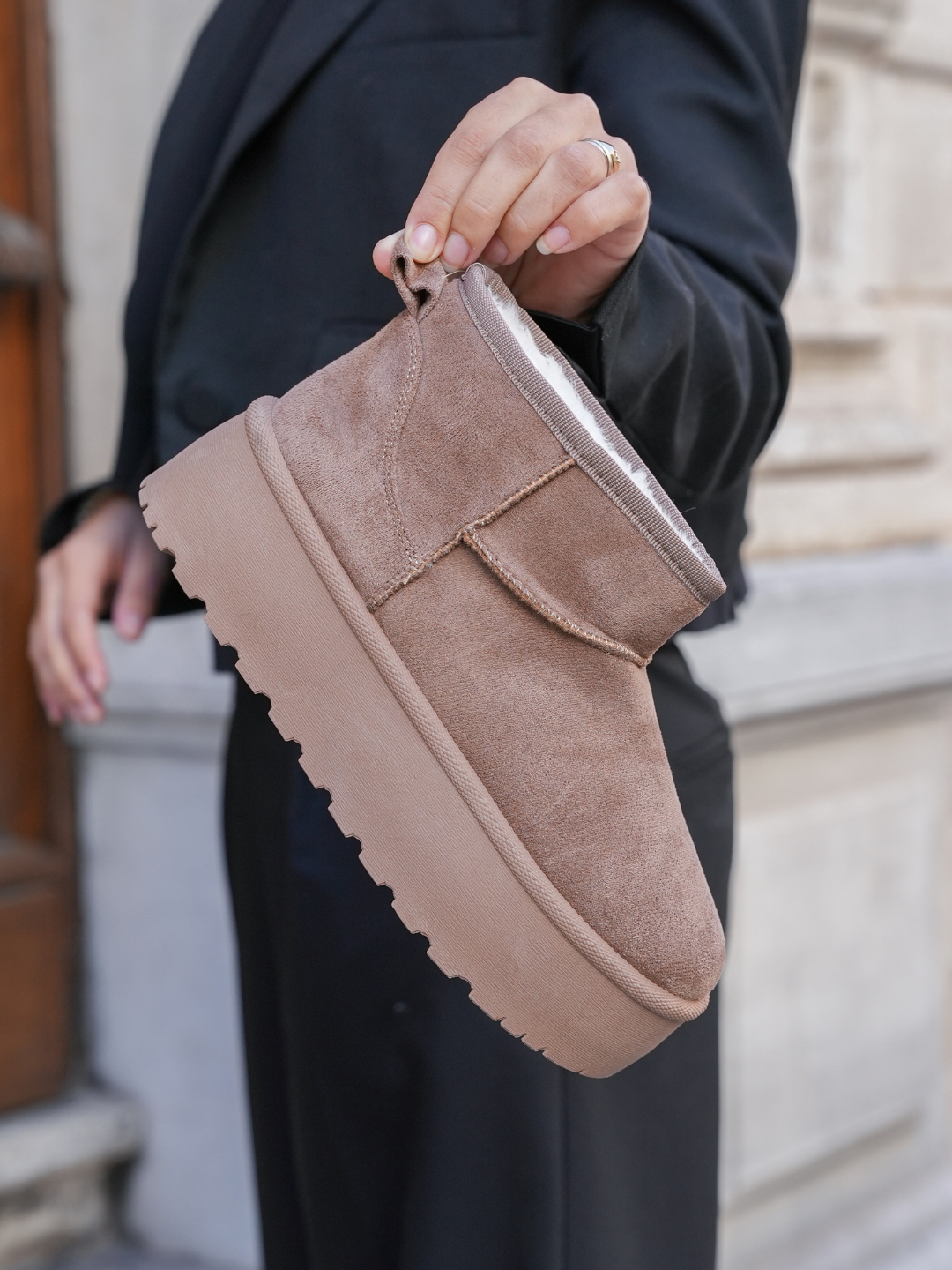 BOTTINES FOURRÉES PLATEFORME - Casualmode.fr