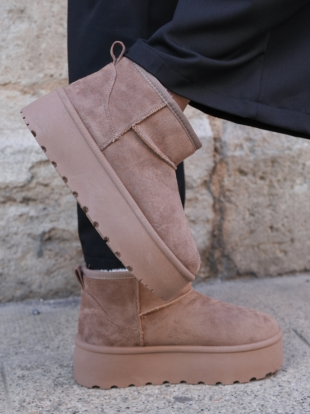 BOTTINES FOURRÉES PLATEFORME - Casualmode.fr