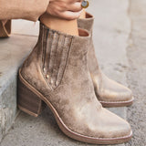 BOOTS FEMME À TALON BLOCS – STYLE WESTERN CHIC - Casualmode.fr