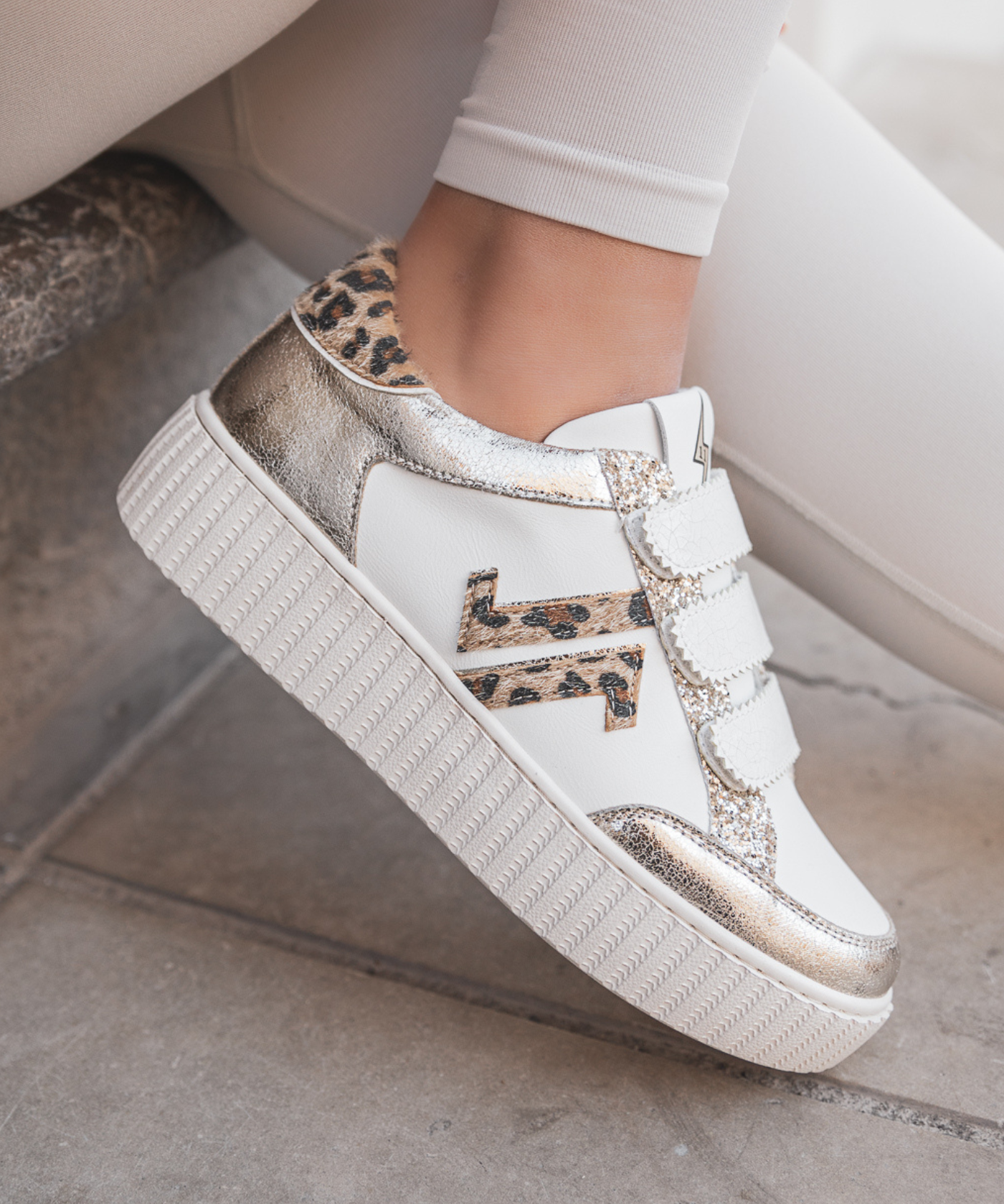CL11 SNEAKERS - CL91-GOLD-LEO - Casualmode.fr