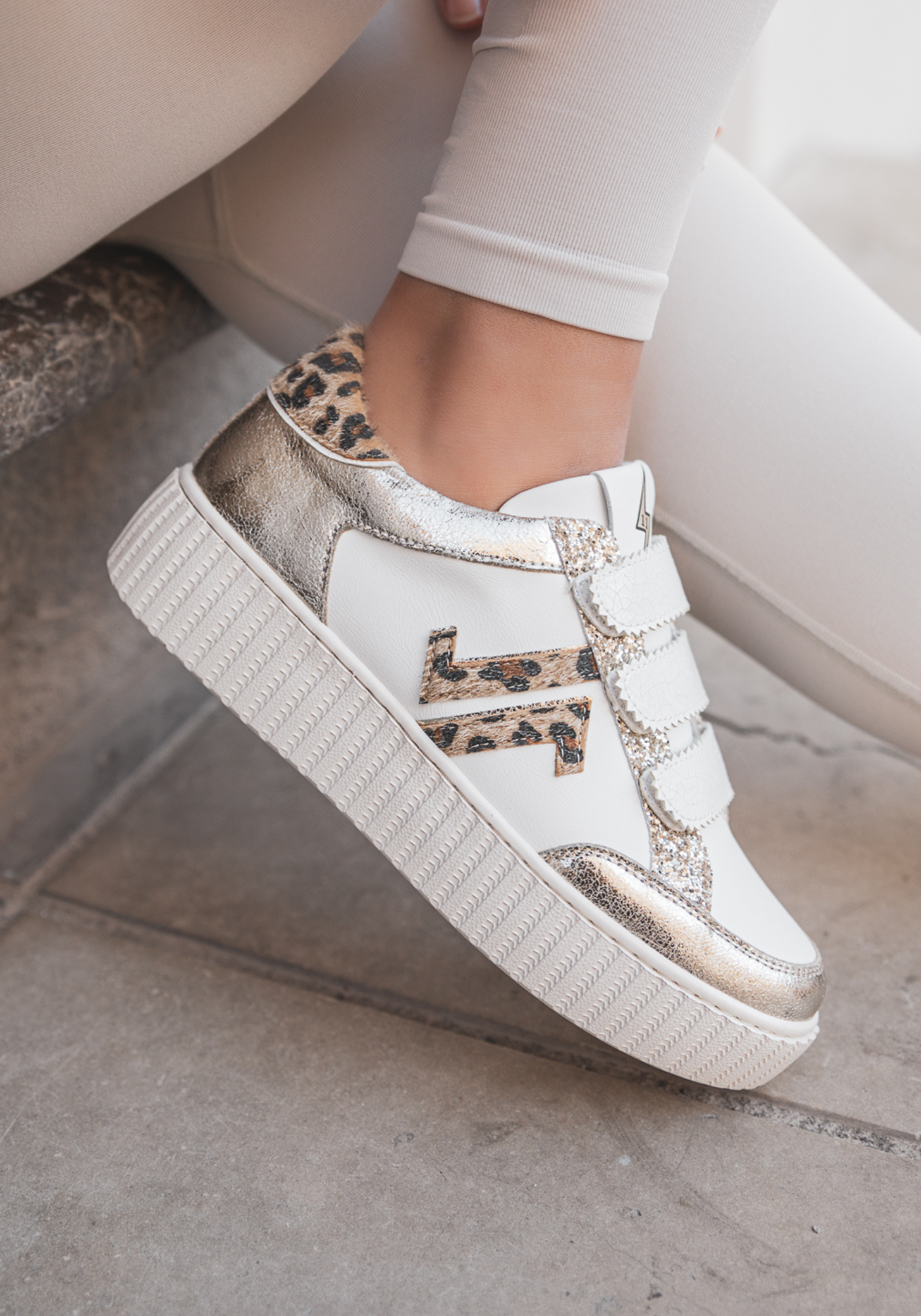 CL11 SNEAKERS - CL91-GOLD-LEO - Casualmode.fr