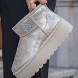 BOTTINES FOURRÉES PLATEFORME GOLD - Casualmode.fr