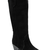 BOTTES COWBOY FEMME NOIRES EN CUIR - TALON 6 CM STYLE WESTERN CHIC - Casualmode.fr