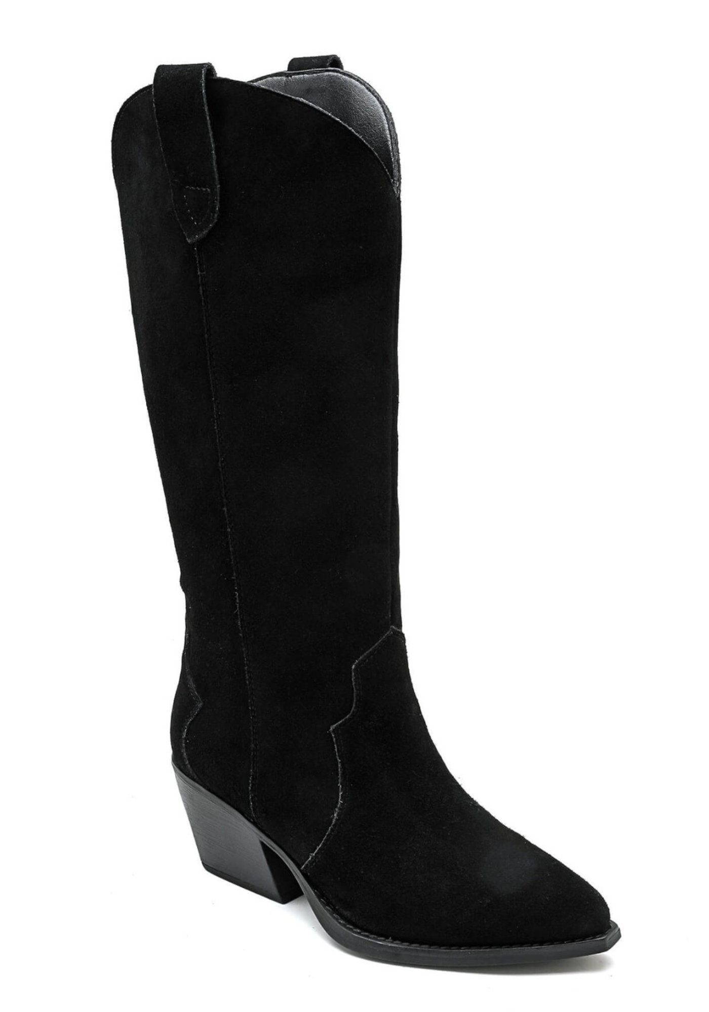 BOTTES COWBOY FEMME NOIRES EN CUIR - TALON 6 CM STYLE WESTERN CHIC - Casualmode.fr