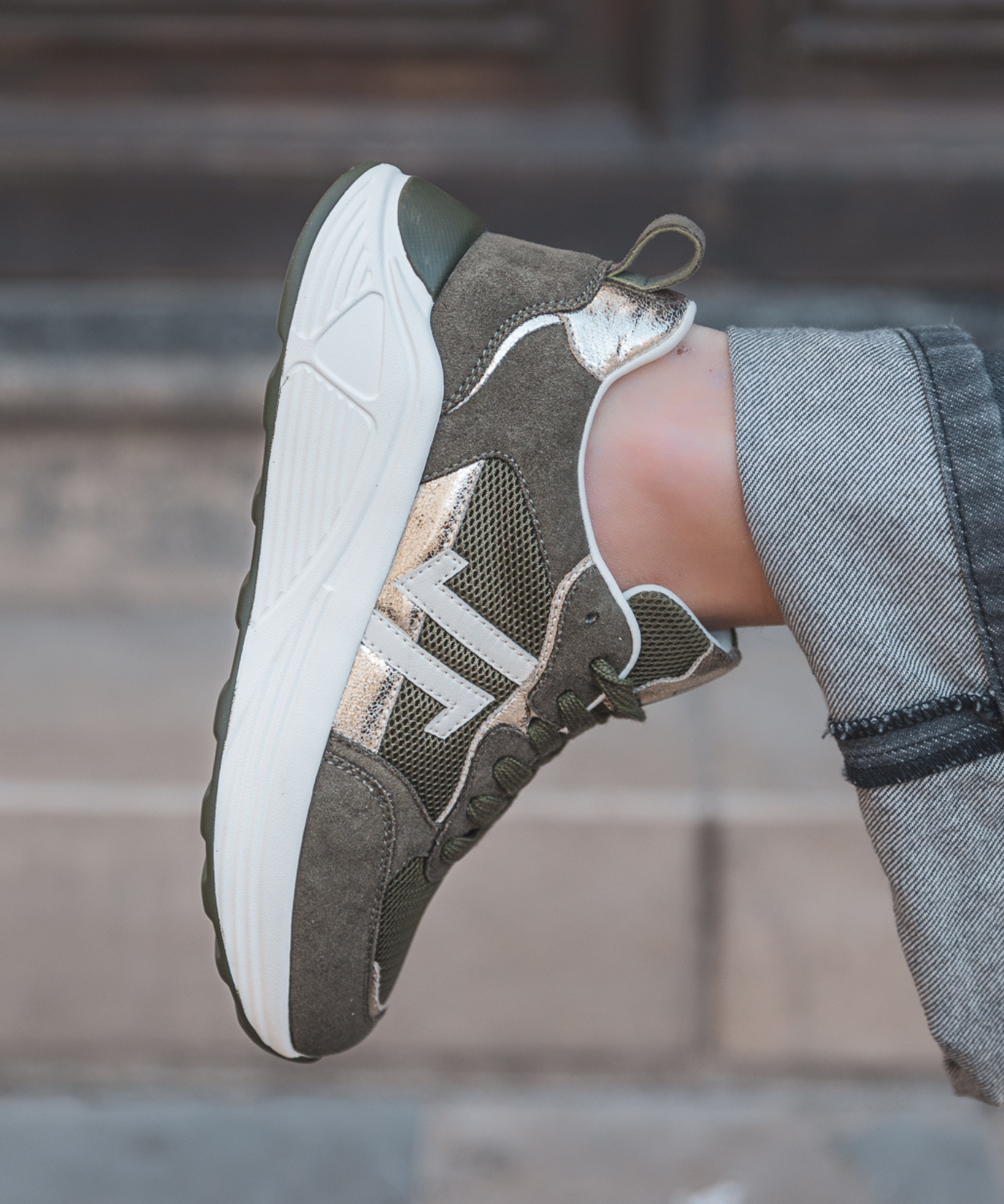 CL11 SNEAKERS - CL95-KHAKI - Casualmode.fr