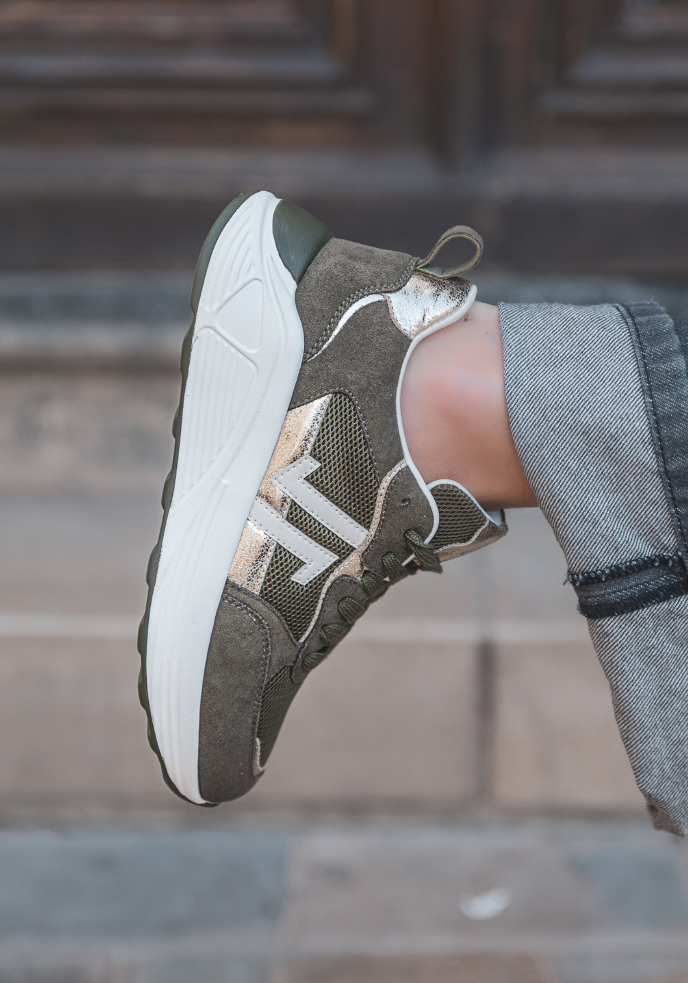 CL11 SNEAKERS - CL95-KHAKI - Casualmode.fr