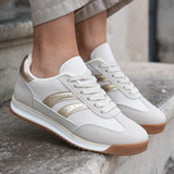 BASKETS FEMME BEIGES A LACETS - Casualmode.fr