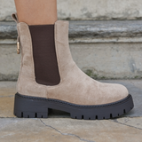 BOTTINES BEIGE CHELSEA – SEMELLE CRANTÉE - Casualmode.fr