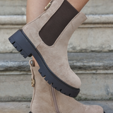 BOTTINES BEIGE CHELSEA – SEMELLE CRANTÉE - Casualmode.fr